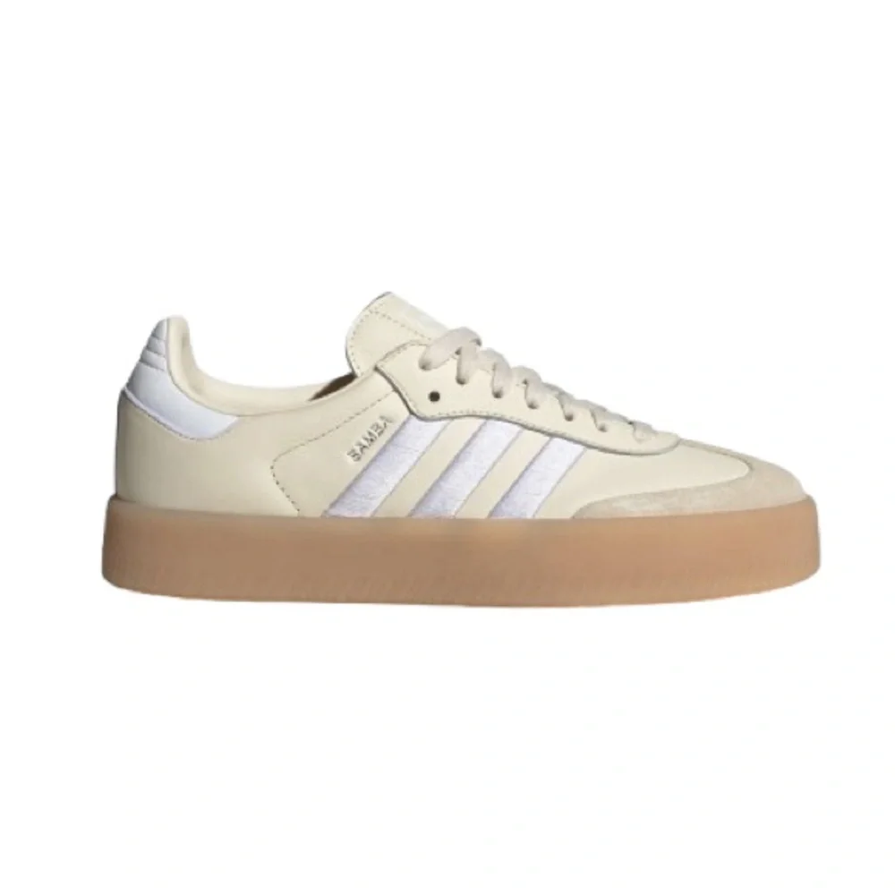 adidas Samba Cream & White Retro Suede Sneakers - Picture 8 of 8